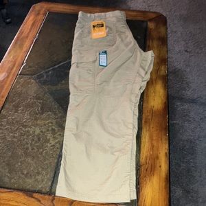 FORCE RELAXED FIT RIPSTOP CARGO WORK PANTS DARK KHAKI 40waist x 32 length(40x32)